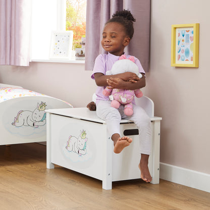 Unicorn Big Wooden Toy Box