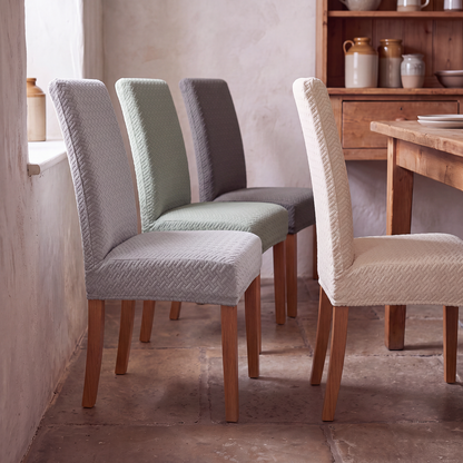 Textured Jacquard Stretch Dining Chair Slipcovers