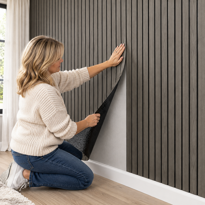 Peel and Stick Wood Slat Wall Panels