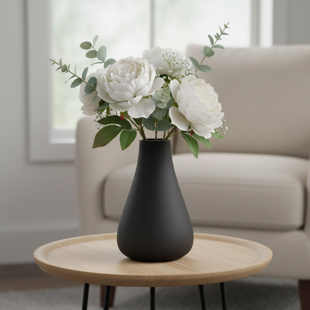 Contemporary Black Glass Vase
