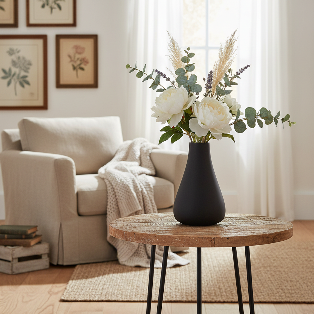 Contemporary Black Glass Vase
