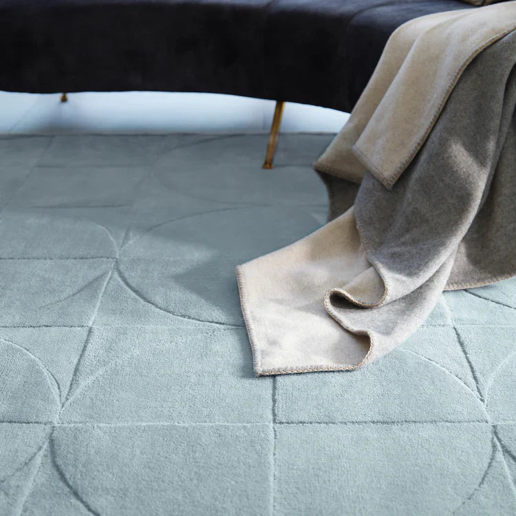 Origins Penny Steel Blue Wool Rug