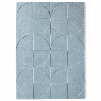 Origins Penny Steel Blue Wool Rug