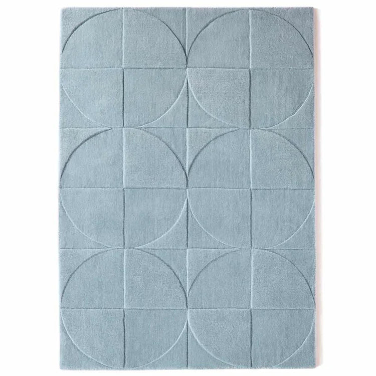 Origins Penny Steel Blue Wool Rug