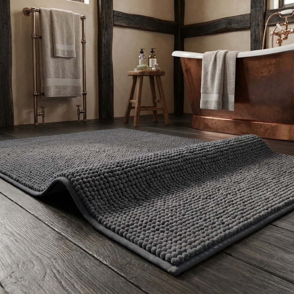 Super Soft Luxury Bathroom Rug - Charcoal