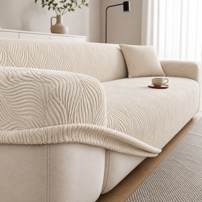 Copridivano elasticizzato jacquard ondulato