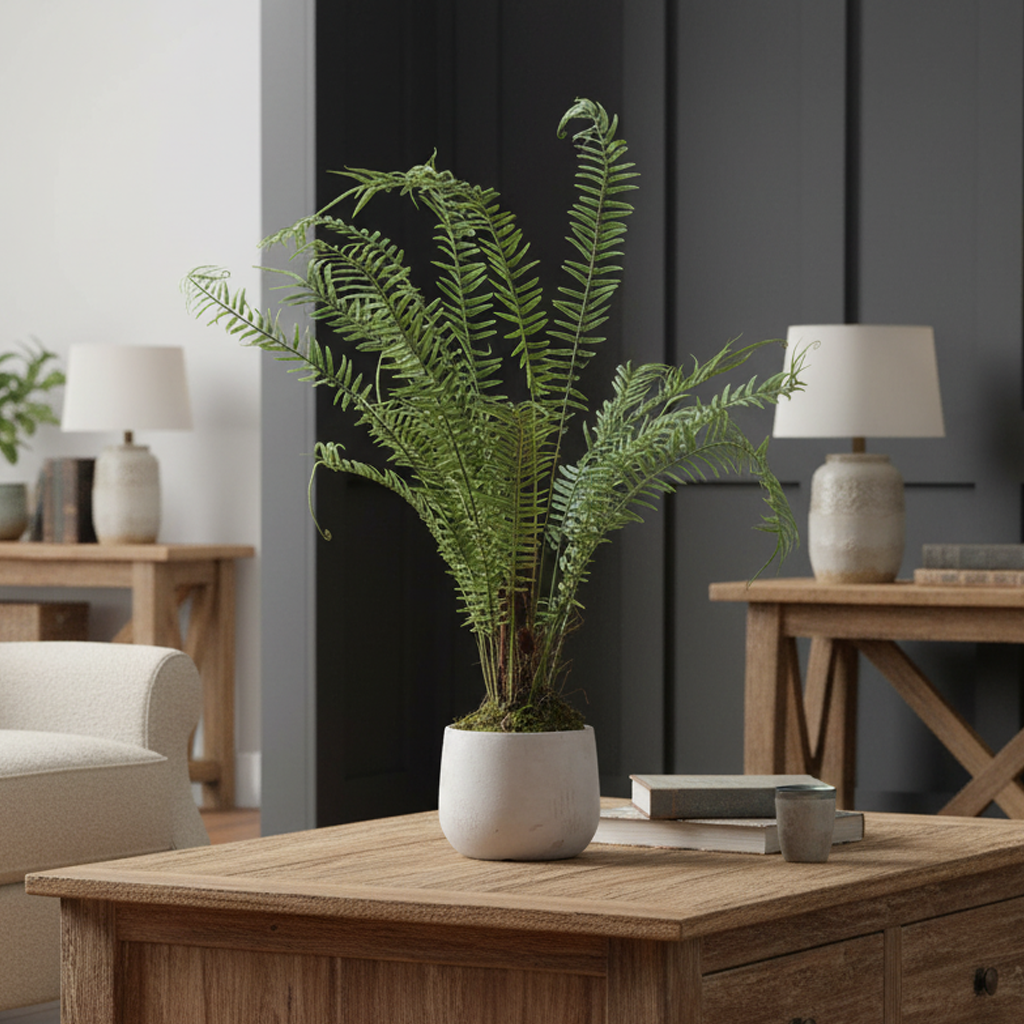 Faux Boston Large Potted Fern