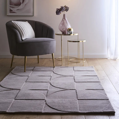 Origins Penny Grey Mauve Wool Rug