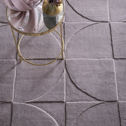 Origins Penny Grey Mauve Wool Rug