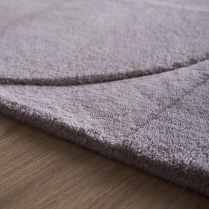Origins Penny Grey Mauve Wool Rug