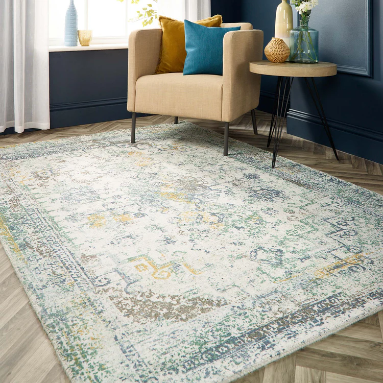 Origins Vogue Blue / Ochre Rug