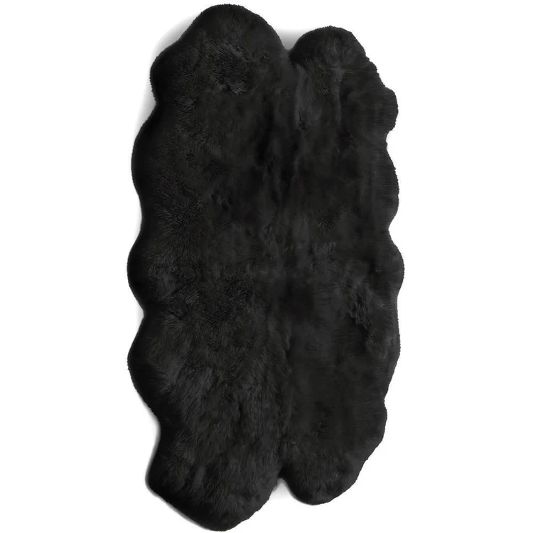 Origins Genuine Sheepskin Black Rug