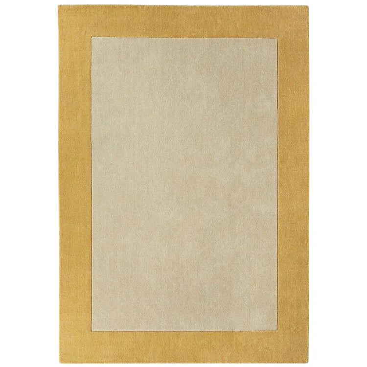 Origins Borders 100% Pure Wool Ochre Rug
