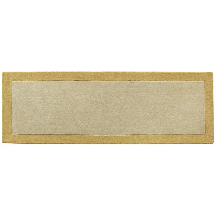 Origins Borders 100% Pure Wool Ochre Rug