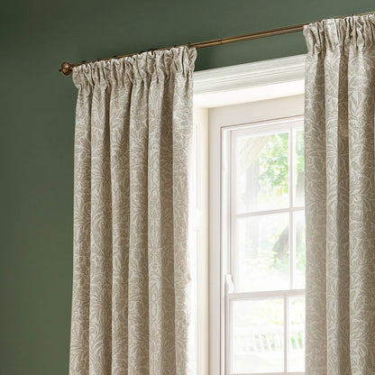 Tende a pieghe a matita in jacquard opaco Acorn Tonal - Avorio