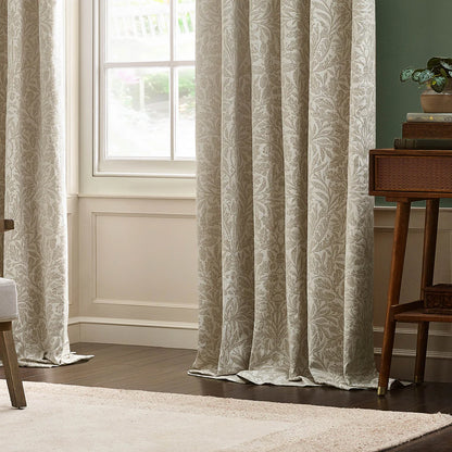 Tende a pieghe a matita in jacquard opaco Acorn Tonal - Avorio