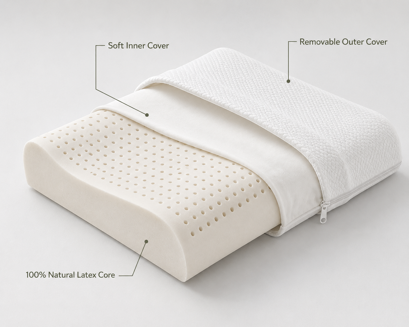 Natural Latex Contour Pillow