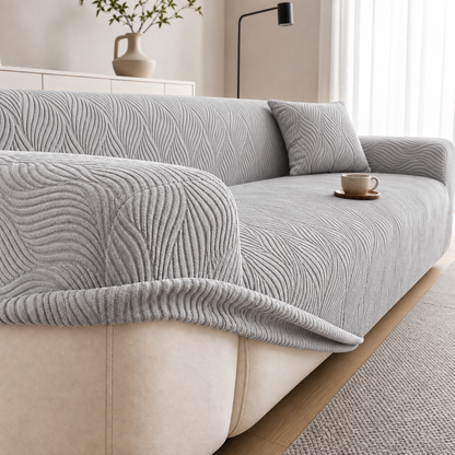 Copridivano elasticizzato jacquard ondulato