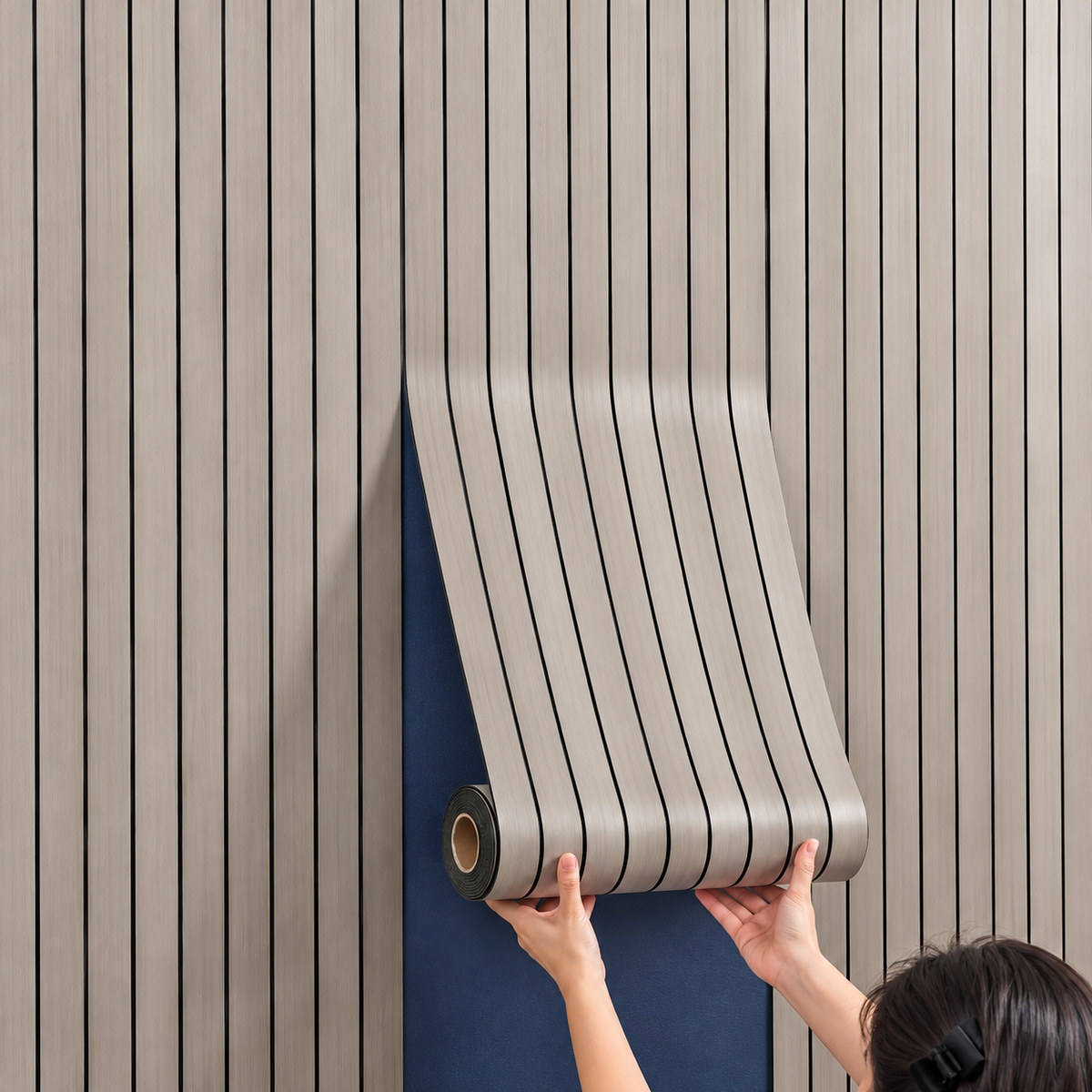 Peel and Stick Wood Slat Wall Panels