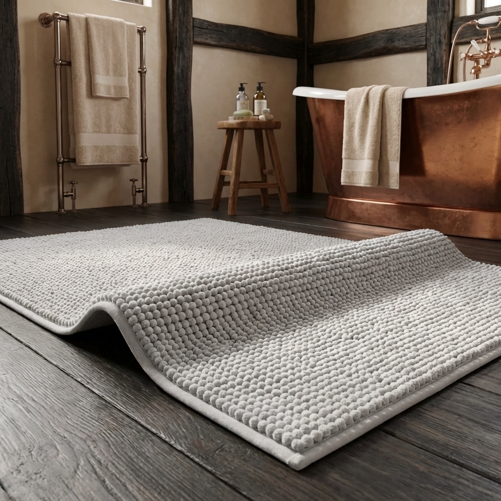 Super Soft Luxury Bathroom Rug - Light Grey