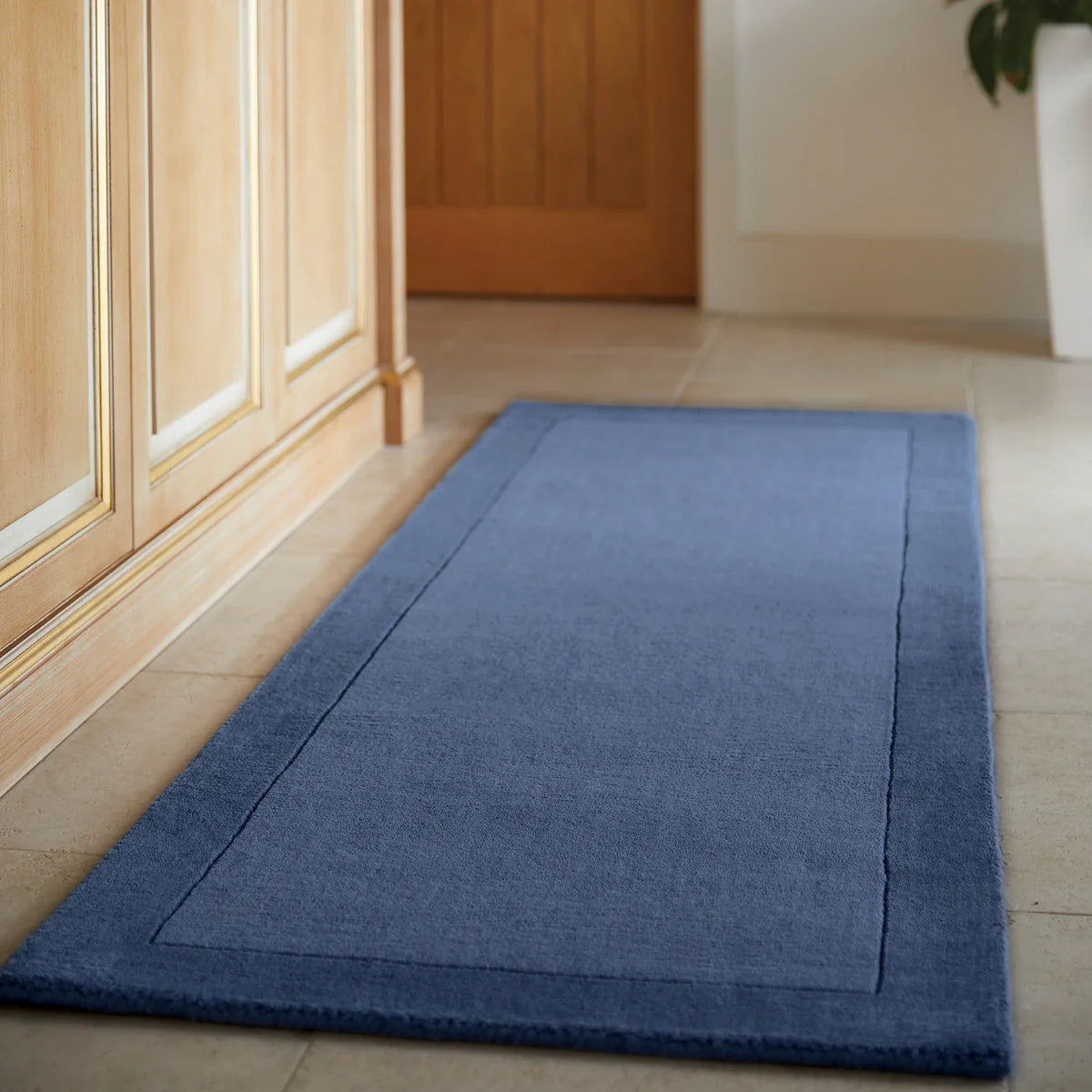 Origins Borders 100% Pure Wool Navy Rug