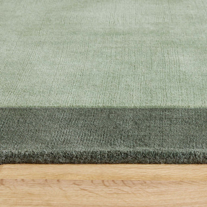 Origins Borders 100% Pure Wool Sage Green Rug