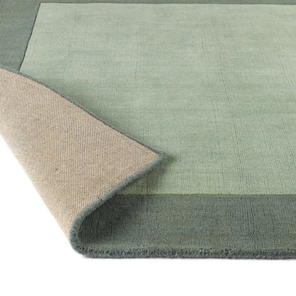 Origins Borders 100% Pure Wool Sage Green Rug