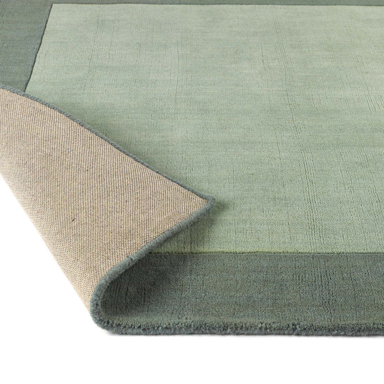 Origins Borders 100% Pure Wool Sage Green Rug