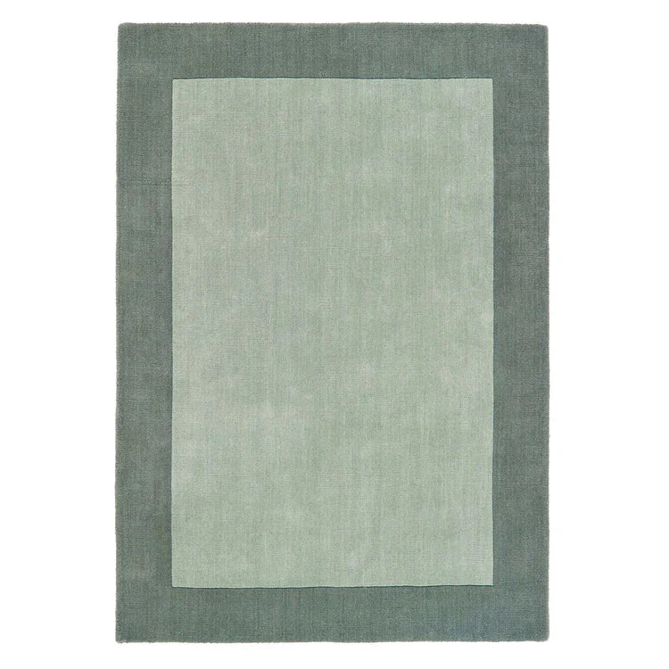 Origins Borders 100% Pure Wool Sage Green Rug