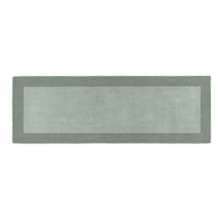 Origins Borders 100% Pure Wool Sage Green Rug