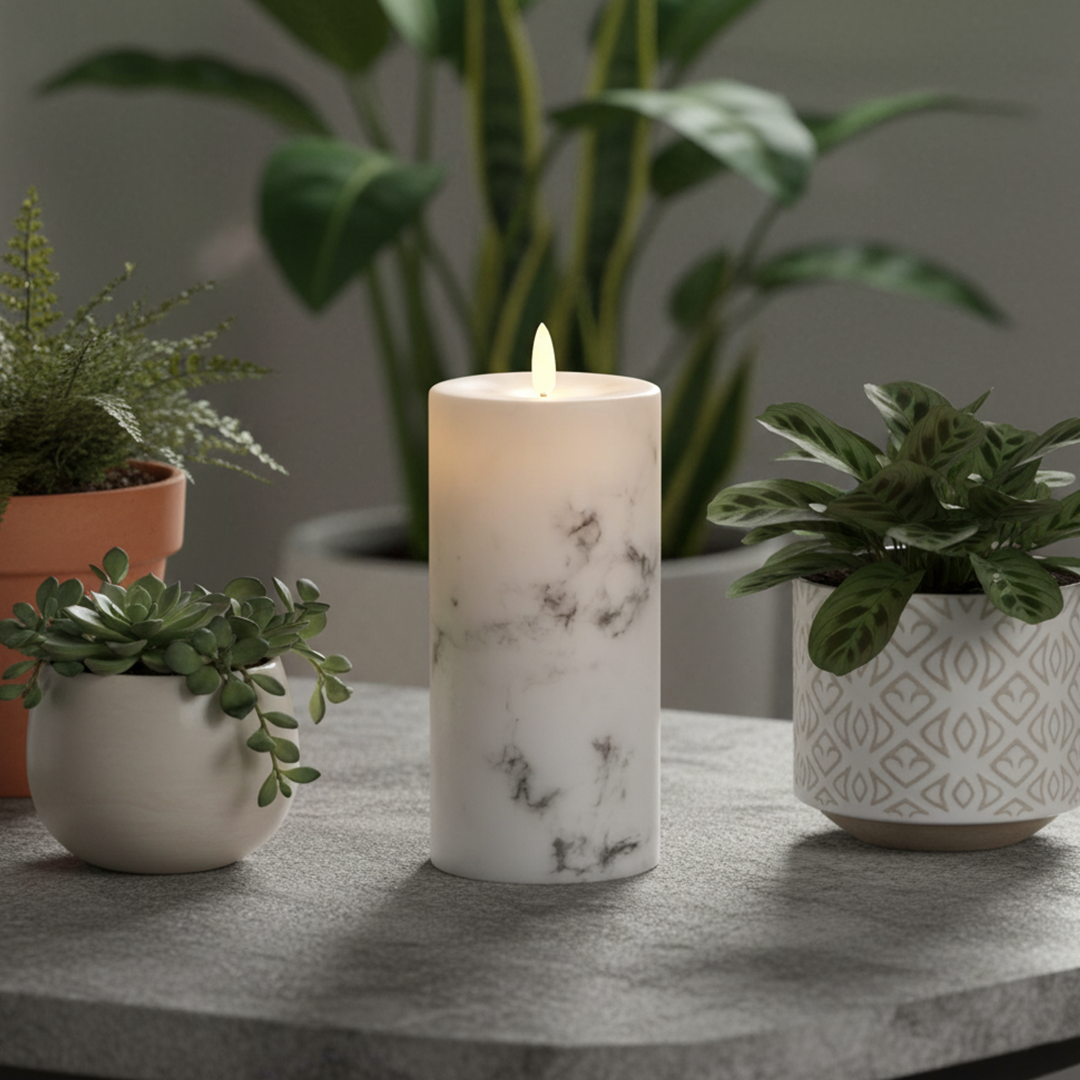 Luxury Real Wax Slim LED Candle