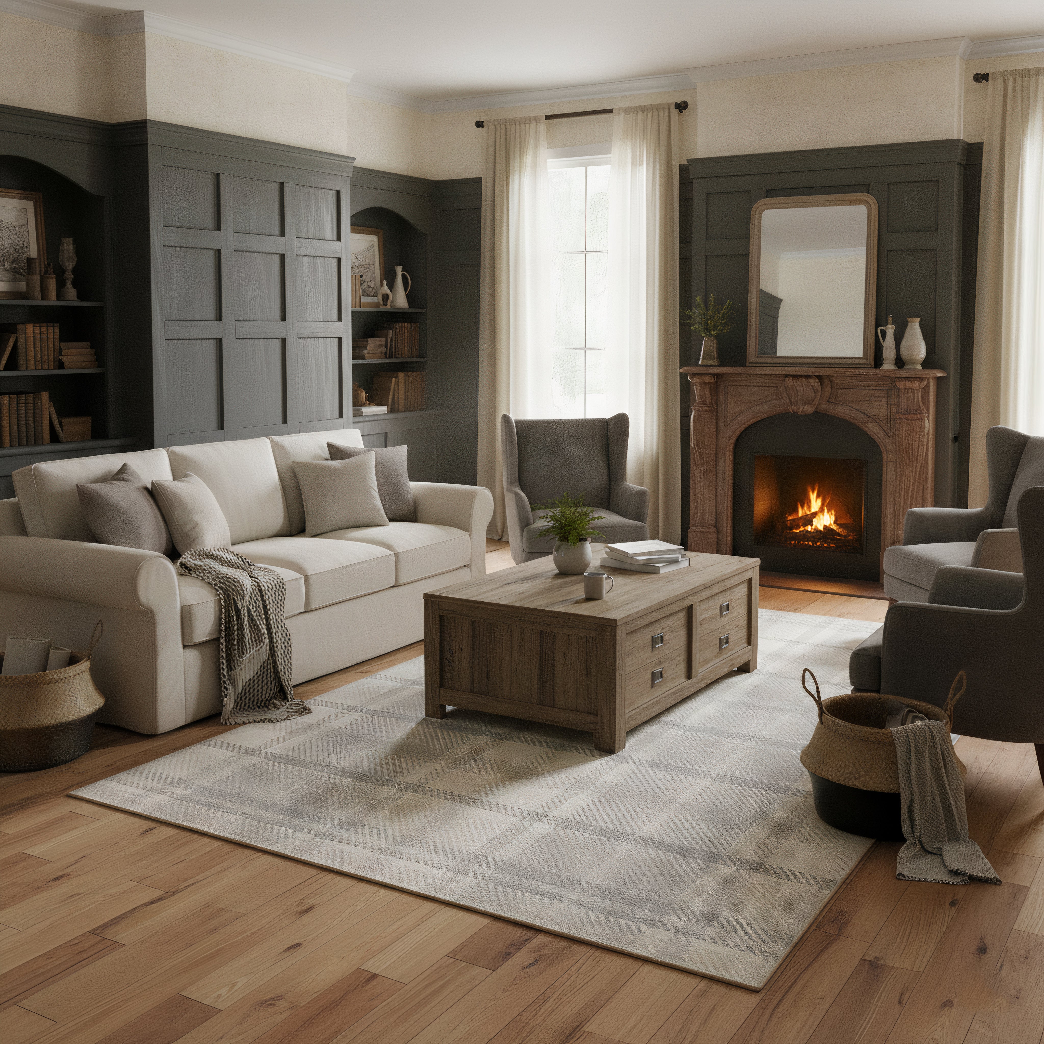 Tappeto eco-lavabile - Plaid naturale