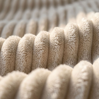Chunky Ribbed Fleece Throw Blanket