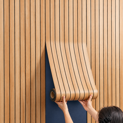 Peel and Stick Wood Slat Wall Panels