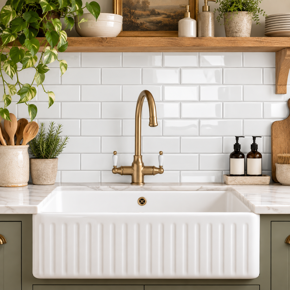 Sbucciare e incollare le piastrelle del backsplash della metropolitana