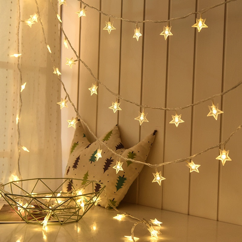 Luces de hadas con forma de estrella para guardería