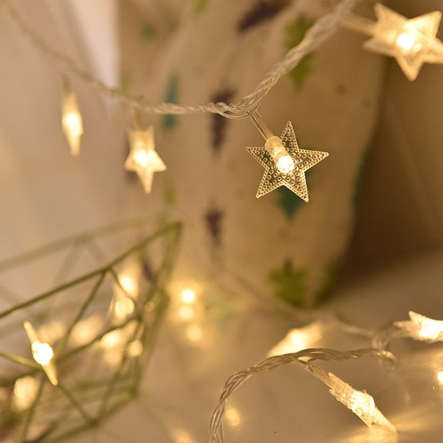 Luces de hadas con forma de estrella para guardería