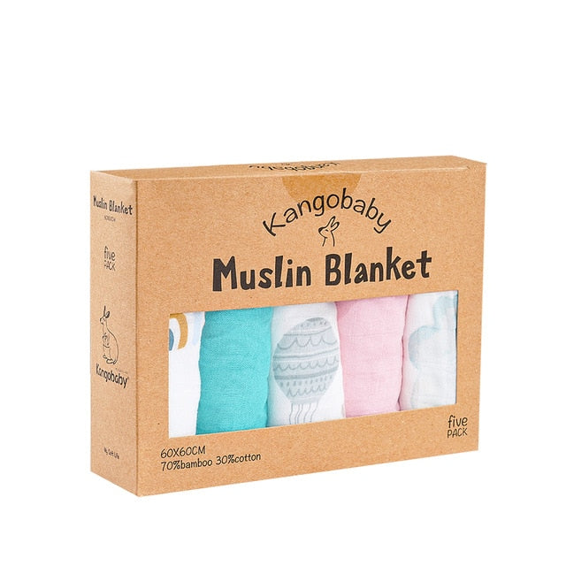 5 Piece Organic Bamboo Muslin Set